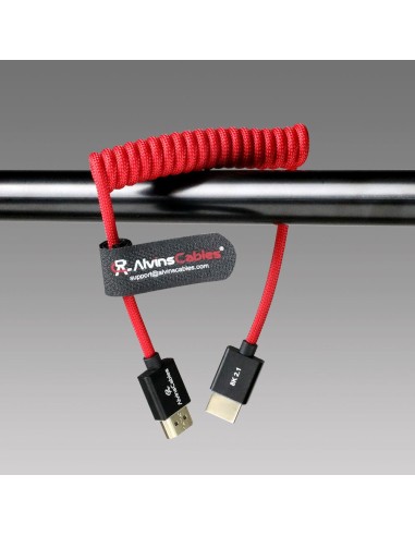 Alvin's Cables 8K Full HDMI 2.1 Braided Coiled Cable