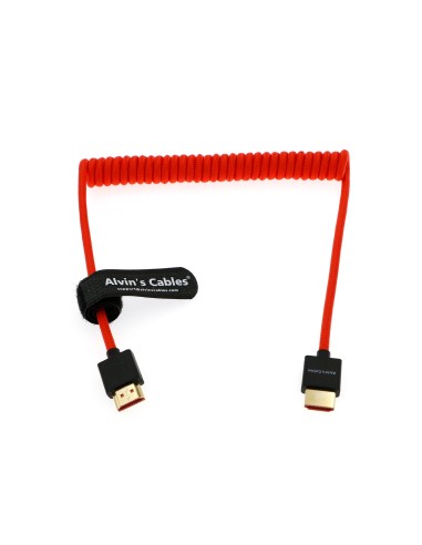 Alvin's Cables 8K Full HDMI 2.1 Braided Coiled Cable