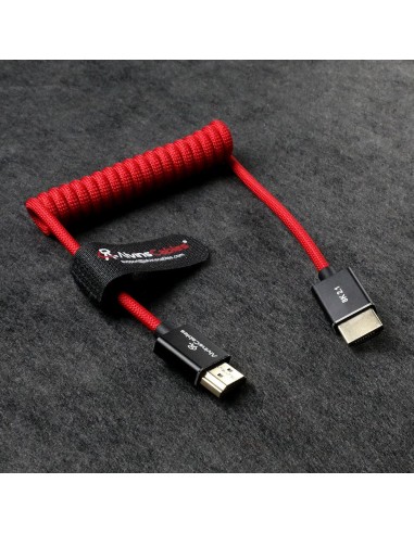 Alvin's Cables 8K Full HDMI 2.1 Braided Coiled Cable