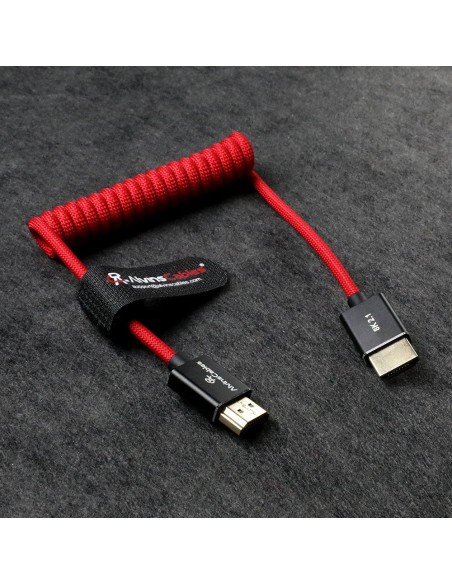 Alvin's Cables 8K Full HDMI 2.1 Braided Coiled Cable