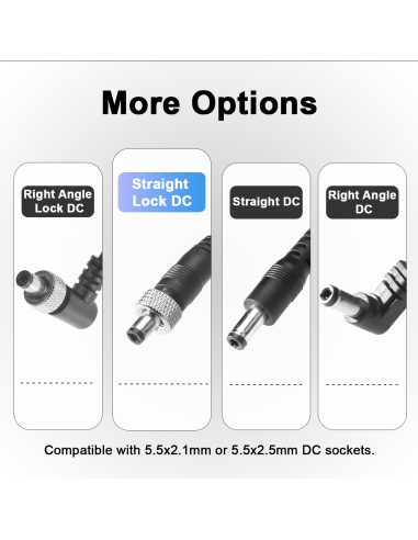 Alvin's Cables D-Tap to Locking DC 2.1 Power Cable