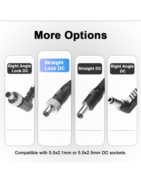 Alvin's Cables D-Tap to Locking DC 2.1 Power Cable
