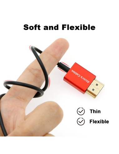 Cable Alvin's Cables 8K Micro-HDMI a HDMI Ultra-Delgado