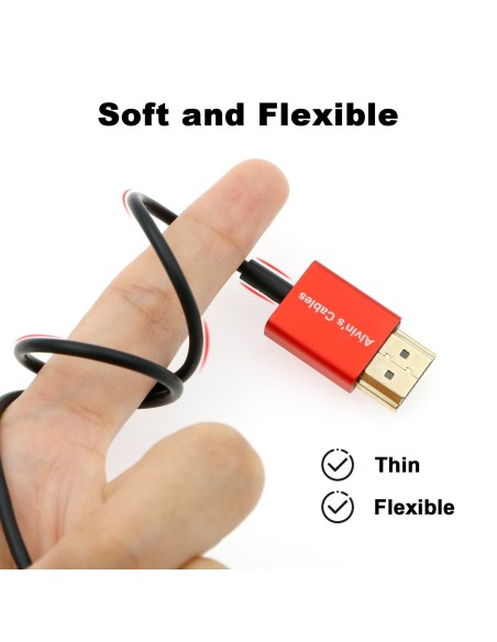 Alvin's Cables 8K Micro-HDMI to HDMI Ultra-Thin Cable